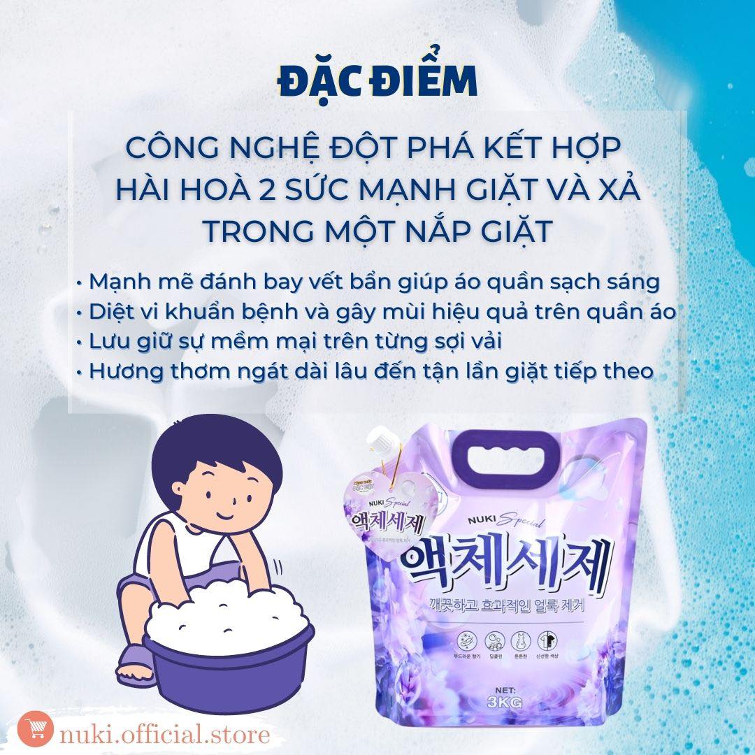 Nước giặt Hàn Quốc Nuki Special 3kg