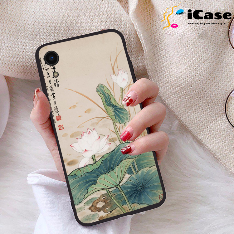 Ốp lưng iPhone XR viền dẻo TPU BST Sen