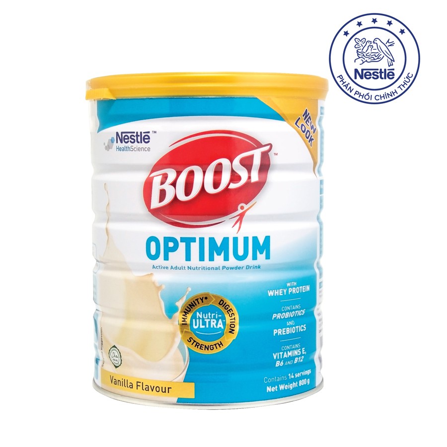 Sữa Bột Nestlé Boost Optimum Lon 800g Dinh Dưỡng Thúc Đầy Phục Hồi Sức