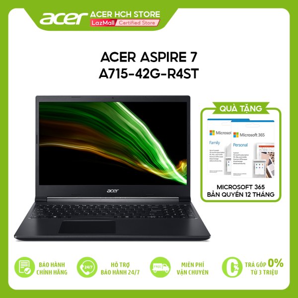 Bảng giá Laptop Acer Aspire 7 A715-42G-R4ST R5-5500U | 8GB | 256GB | VGA GTX 1650 4GB | 15.6 FHD | Win 10 Phong Vũ