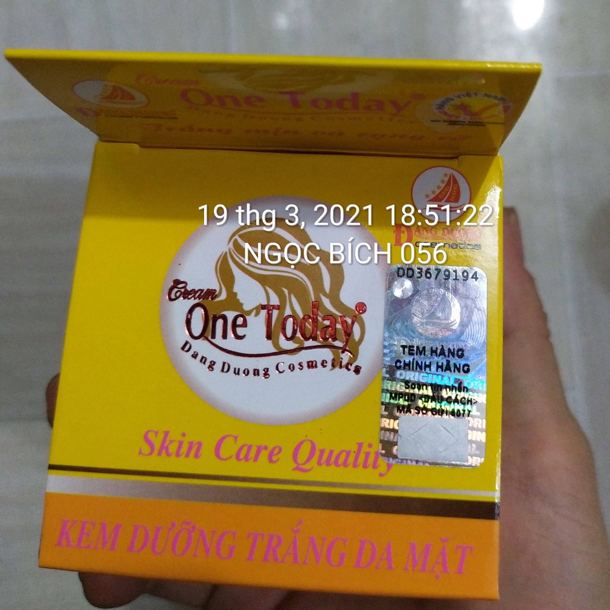 ONETODAY - KEM ỐC SÊN DƯỠNG TRẮNG DA MẶT ONE TODAY (9 gam)