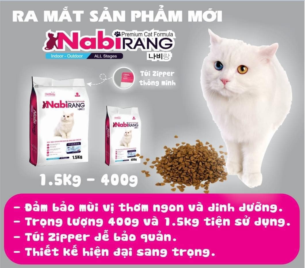 [1.5Kg]Thức Ăn Hạt Cho Mèo Mọi Lứa Tuổi Nabirang Hàn Quốc bao nguyên