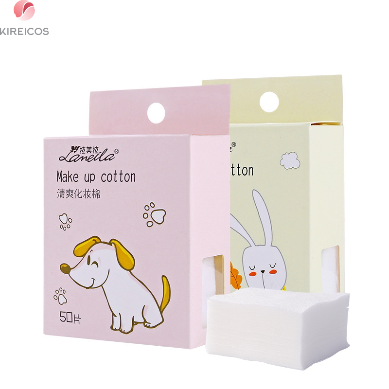 Hộp bông tẩy trang hình thú cute 50 miếng B0106 Lameila - Giao Mẫu Ngẫu Nhiên - kireicos