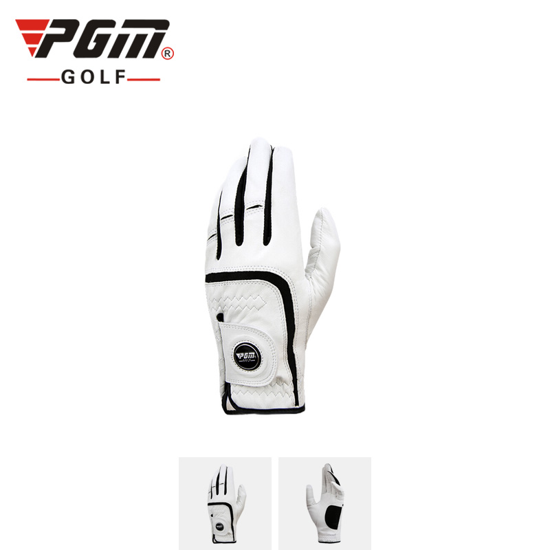 St021 - găng tay golf da cừu cao cấp kèm mark bóng - pgm sheepskin leather gloves with marker