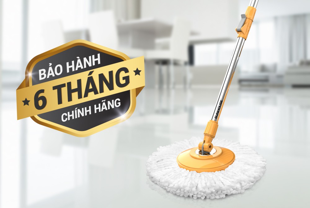 Cây lau nhà xoay 360 độ Sunhouse - Model KS-MO350I - bảo hành 6 tháng