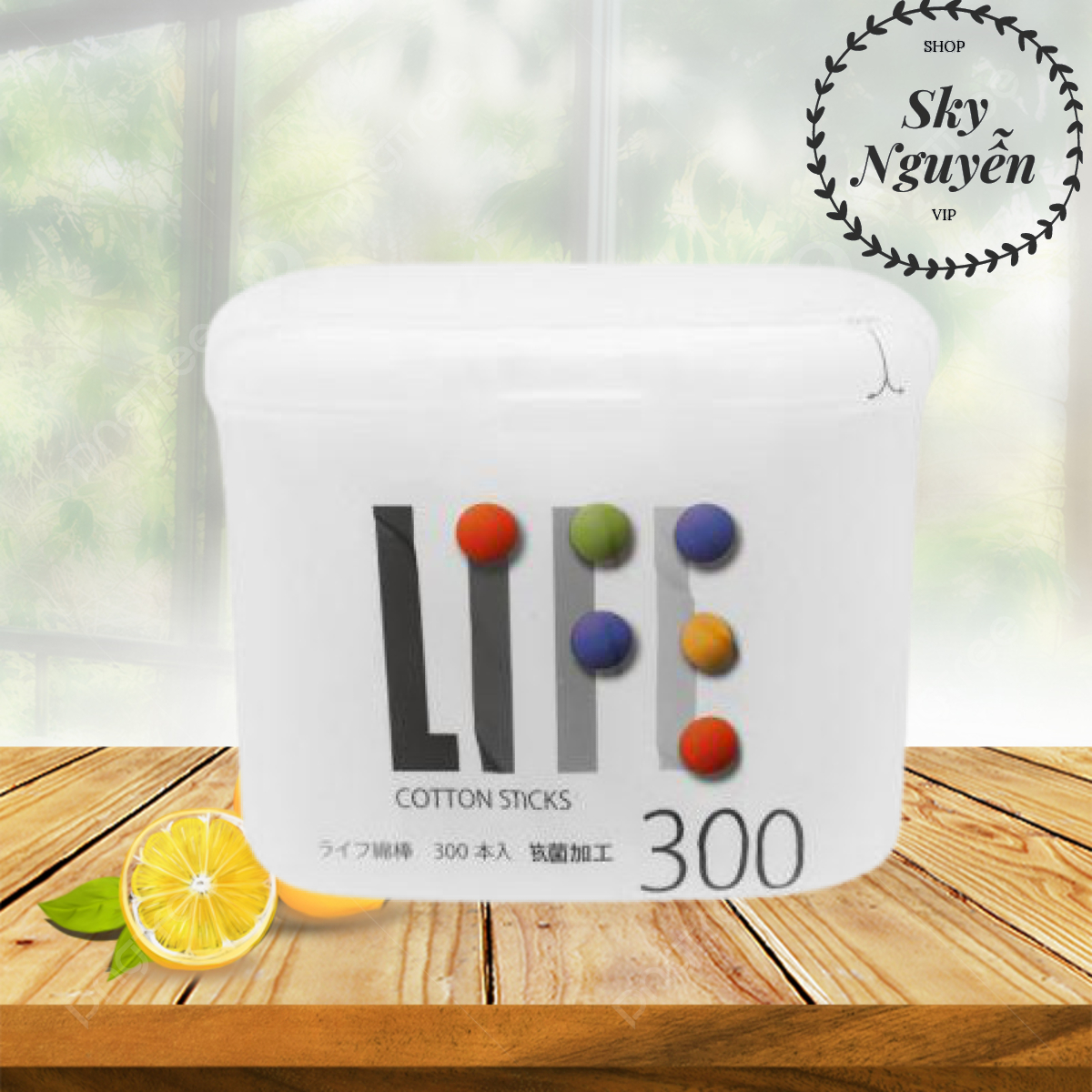 Tăm Bông LIFE Okamura 300 Que – Bông Mềm, An Toàn, Chuẩn Nhật Bản
