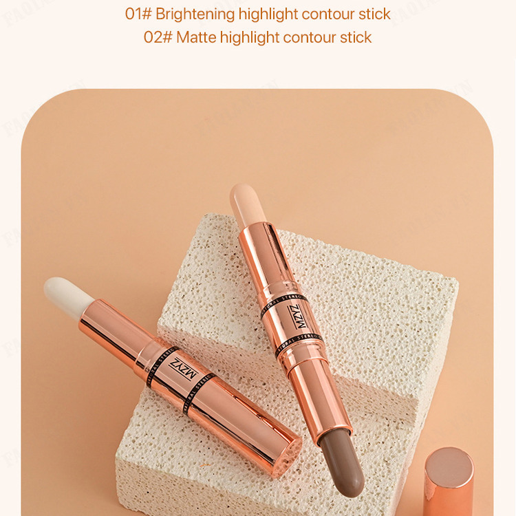 Natural double-end highlight contour stick