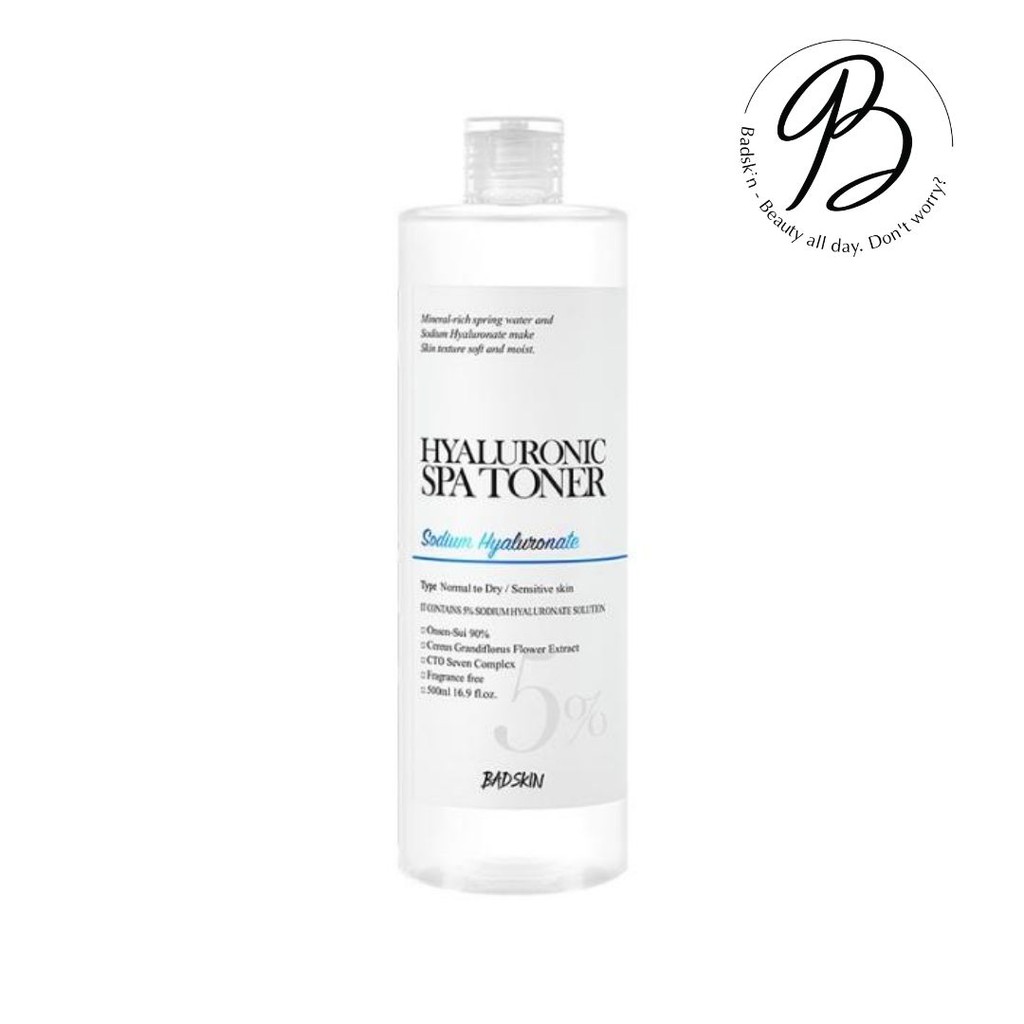 Toner cấp ẩm Badskin Hyaluronic Spa Toner