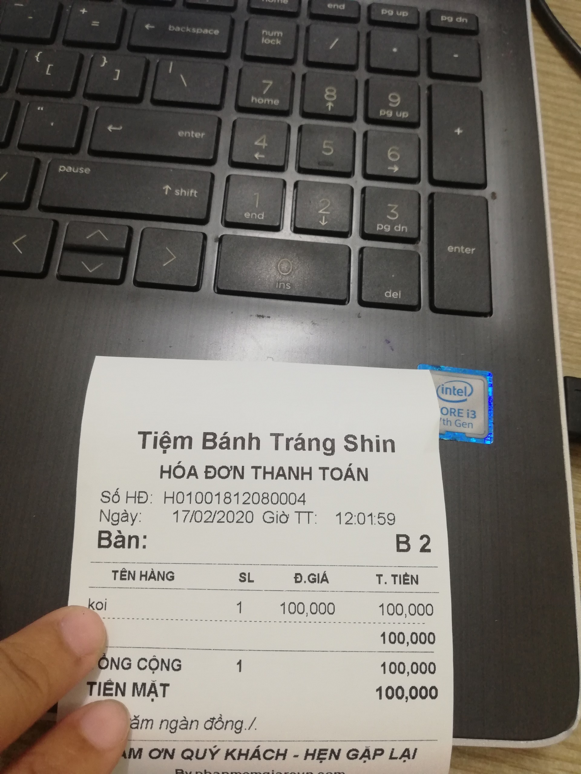 Combo 20 cuộn giấy in bill khổ 80mm (K80)