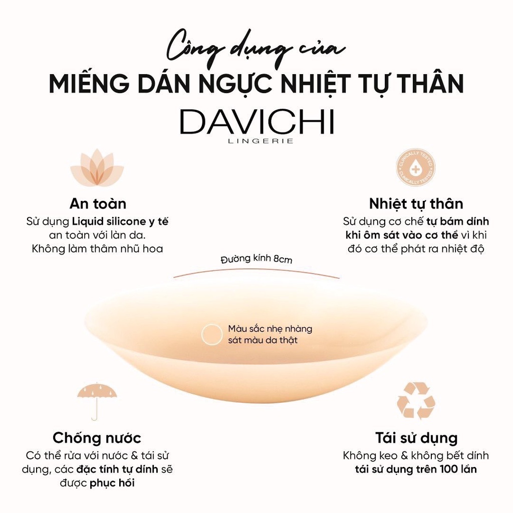 [HOÀN TIỀN 15%]Miếng Dán Ngực Sinh Nhiệt Tự Thân DAVICHI Hàn Quốc