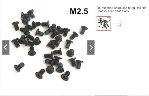 Bảng giá ỐC vít M2.5 Phi 2.5mm cho Laptop Dell Phong Vũ