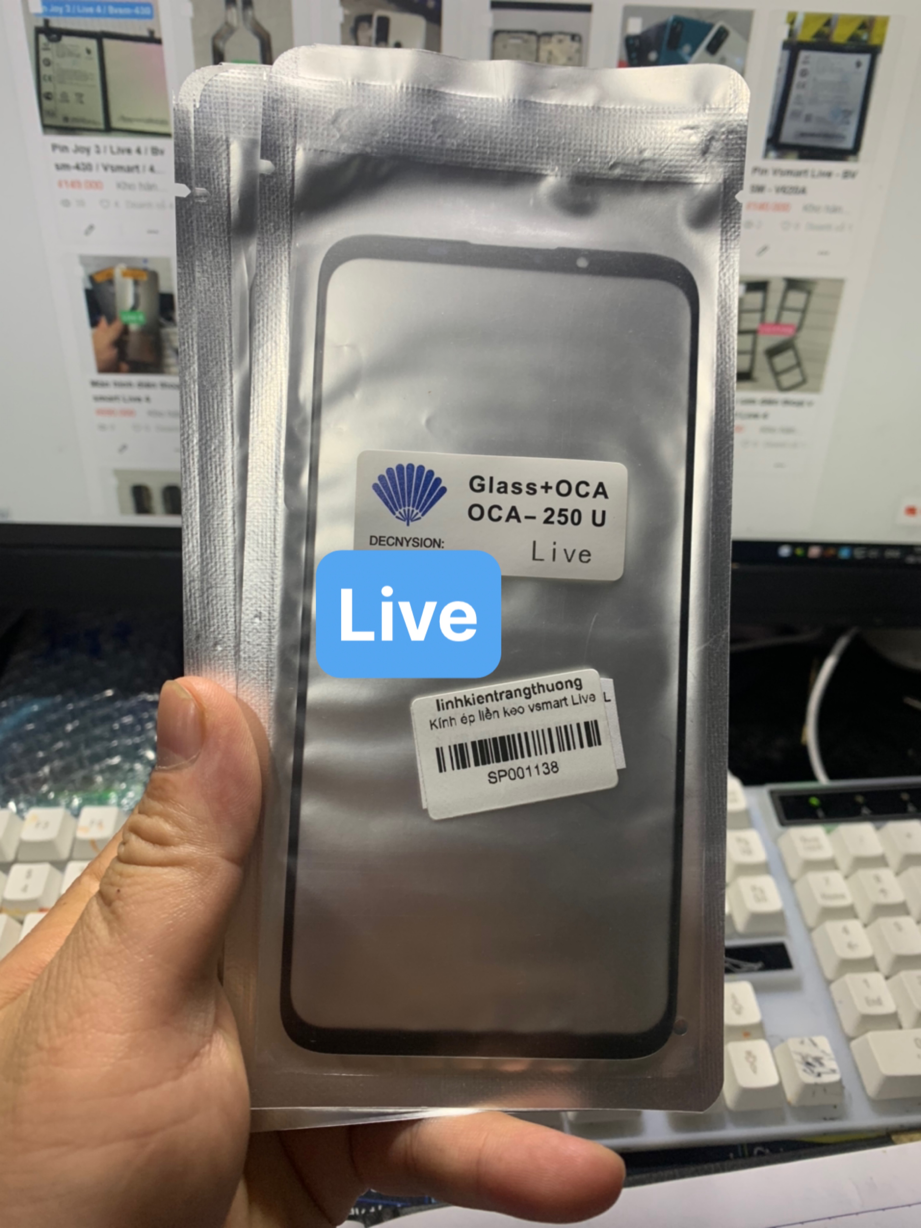 Kính ép liền keo Vsmart LIVE