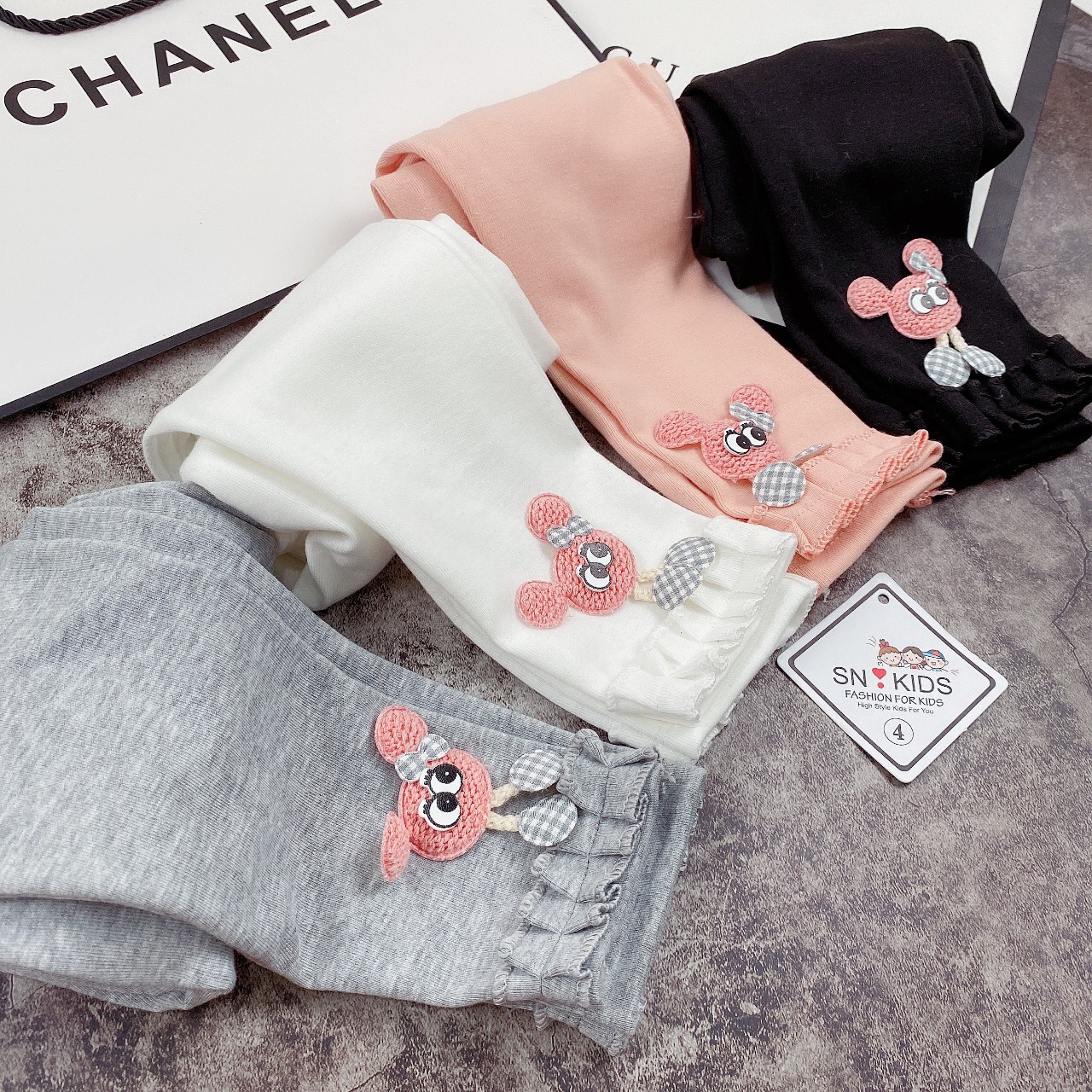 Combo 3 quần legging cotton len bé gái (GIAO MÀU NGẪU NHIÊN)
