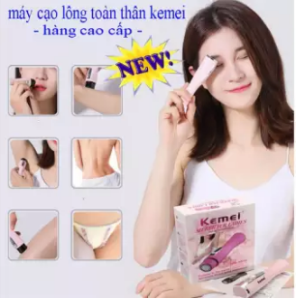 Máy triệt lông mặt, nách, tay chân, vùng kín Kemei Cao Cấp, An Toàn, Tiện Lợi, Tẩy lông tại nhà hiệu quả, Cho làn da nhẵn mịn với dụng cụ tẩy lông toàn thân, giúp bạn tự tin tỏa sáng, thoát khỏi những bối rối mặc cảm về lông