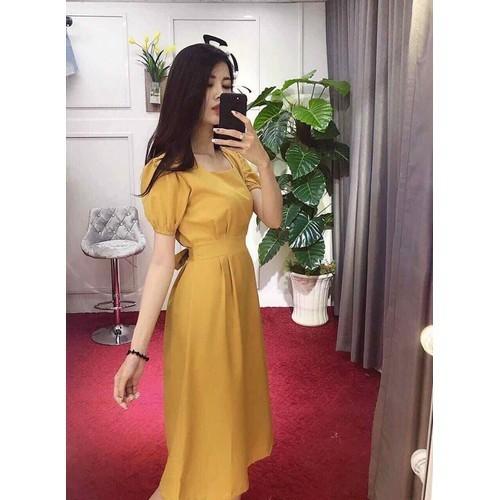 [HCM]ĐẦM CỔ VUÔNG TAY PHỒNG SANG CHẢNH