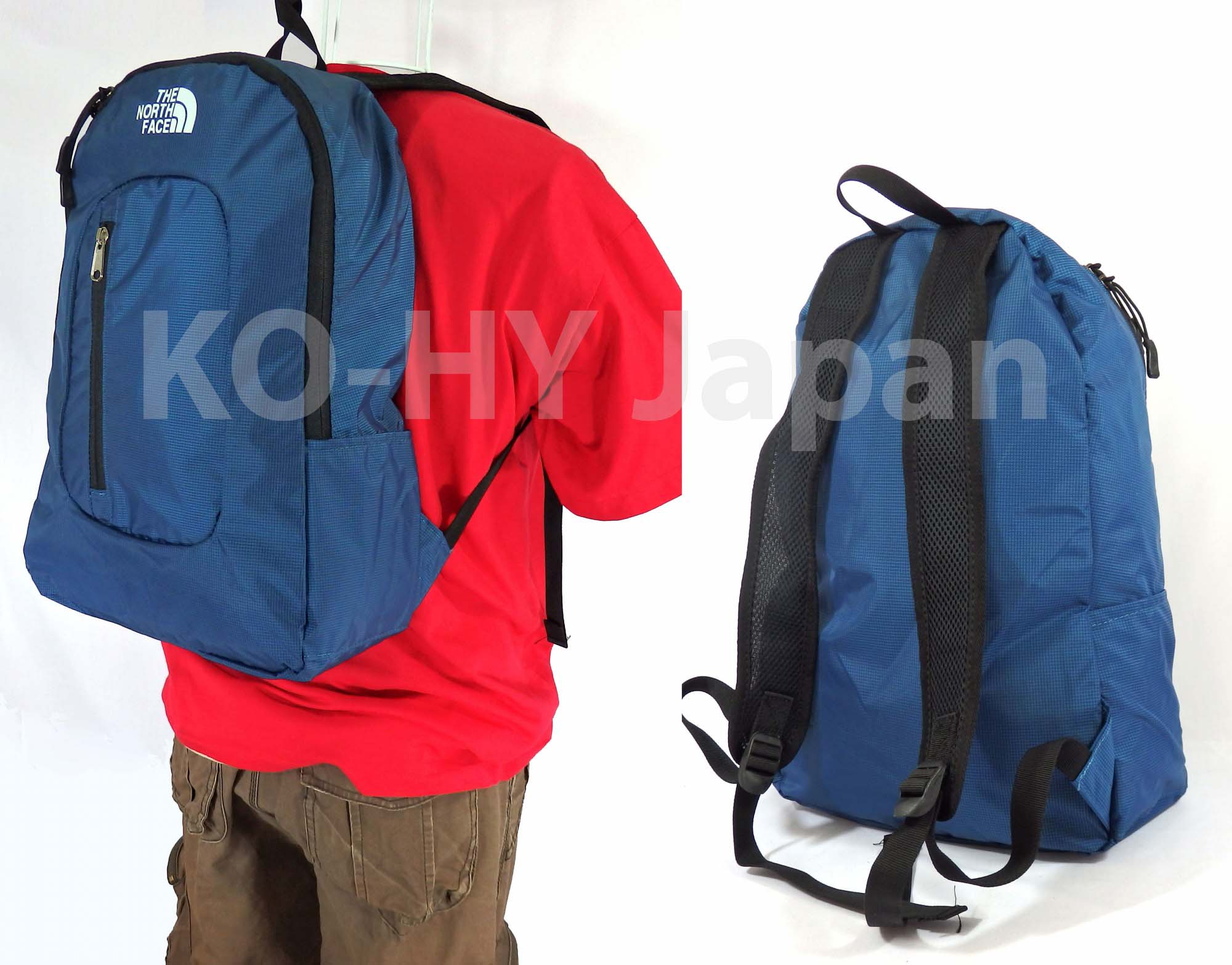 Balo xếp du lịch The North Face Foldable Flyweight backpack type-3-blue
