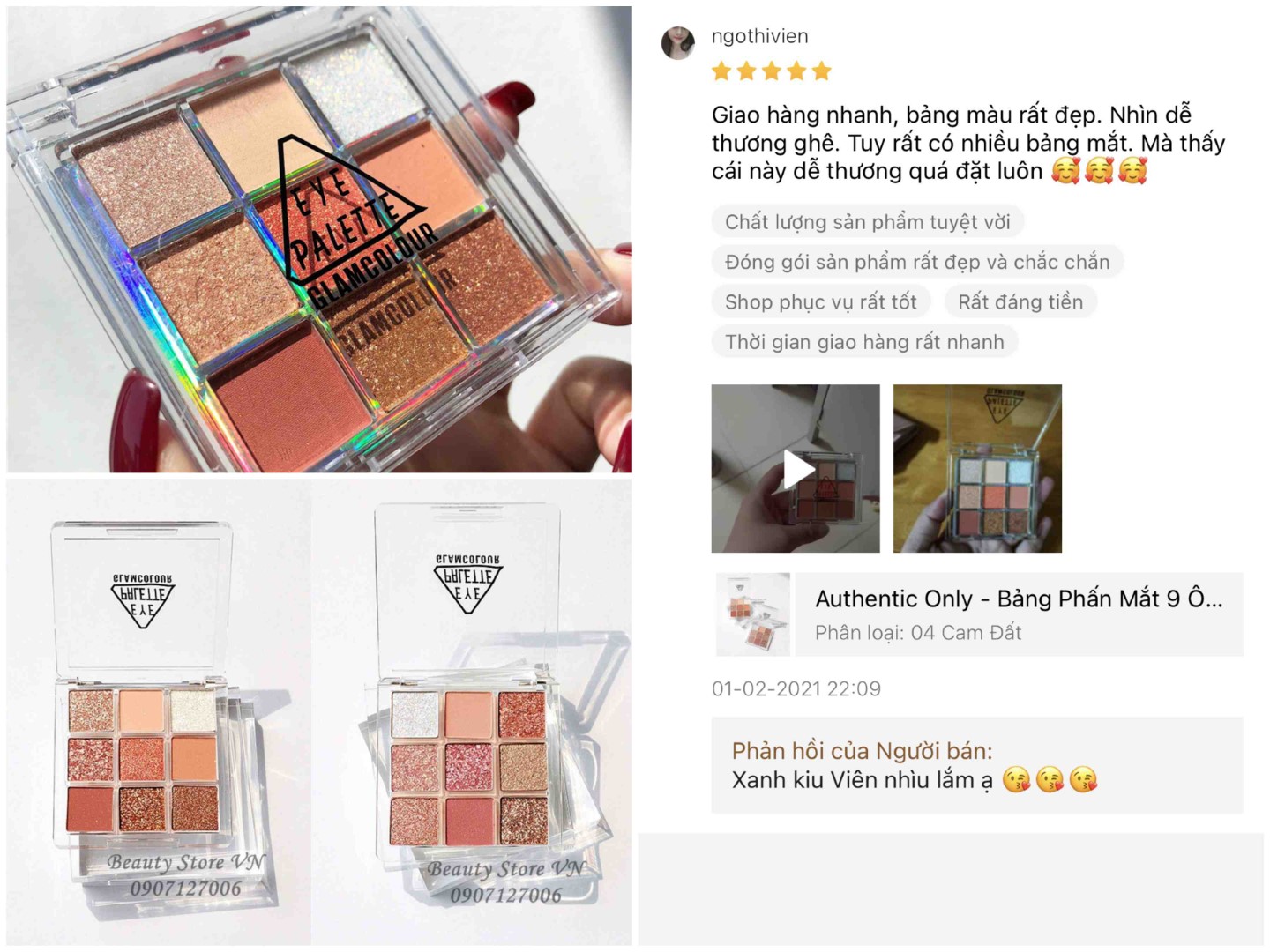 [FREESHIP💋] Bảng Phấn Mắt 9 Ô Eye Palette Hot Trend