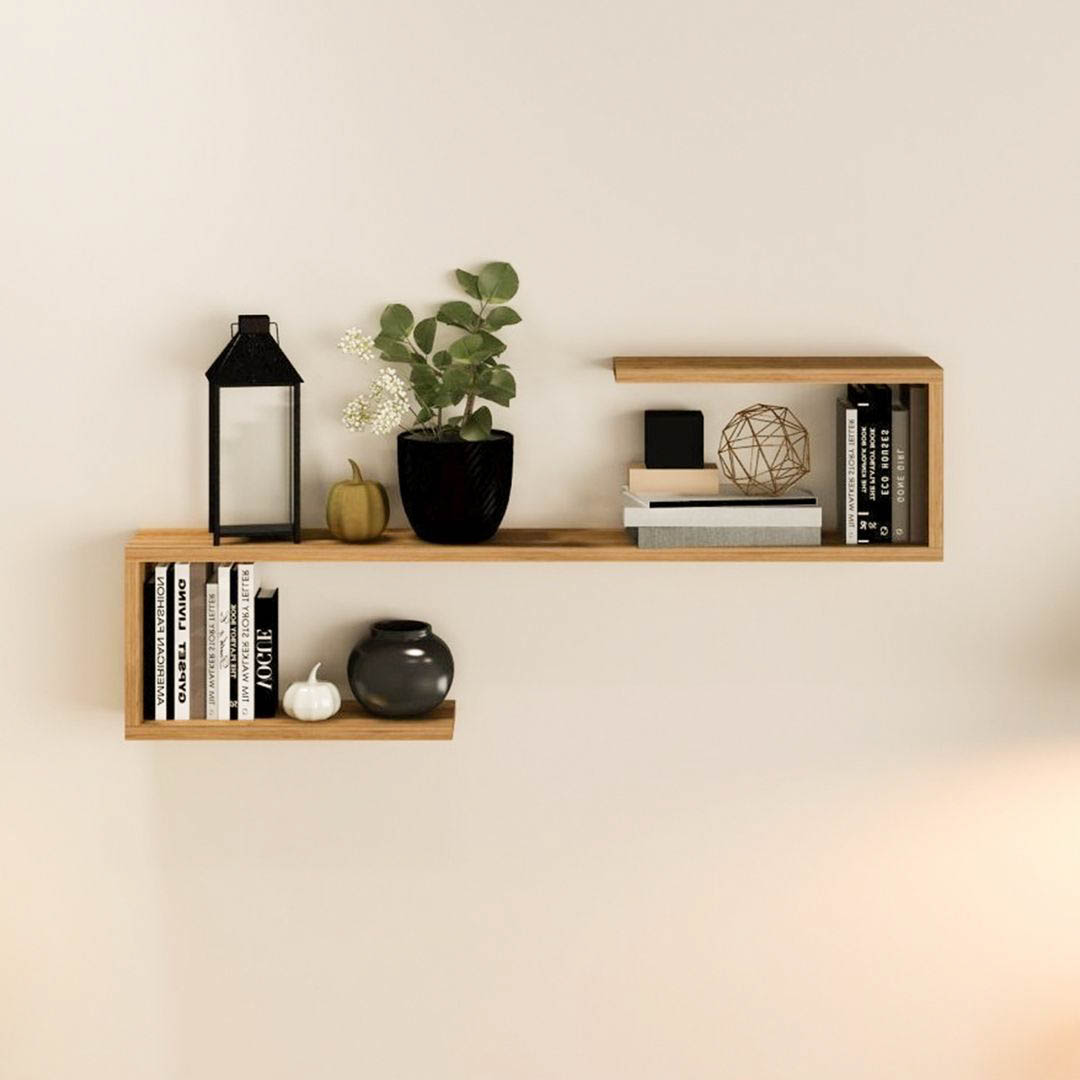 Kệ trang trí gỗ thiết kế mới lạ SMLIFE Webulas