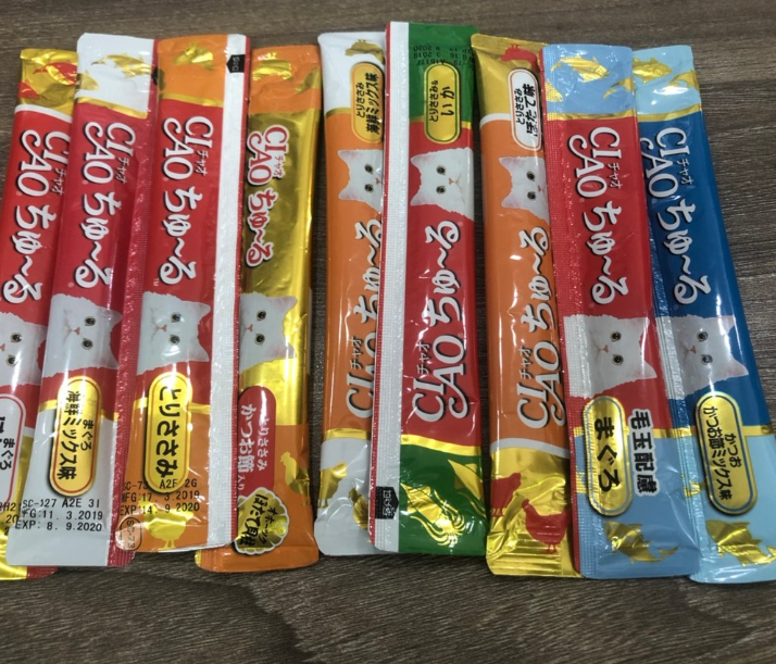 Súp thưởng Ciao Churu cho mèo Hộp 50 thanh - mix 5 vị