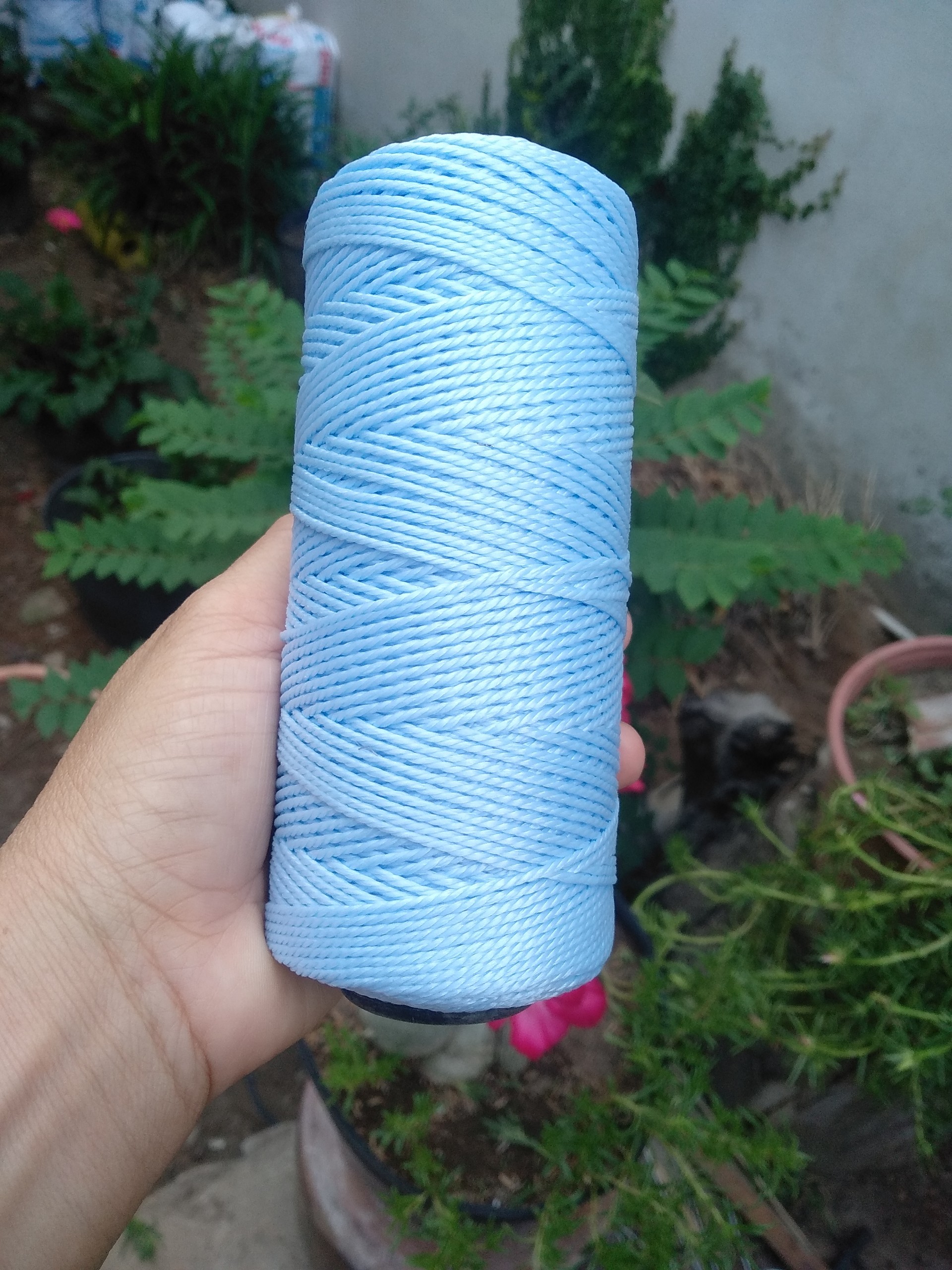 Sợi thô móc túi xách, nón, giày dép màu 4