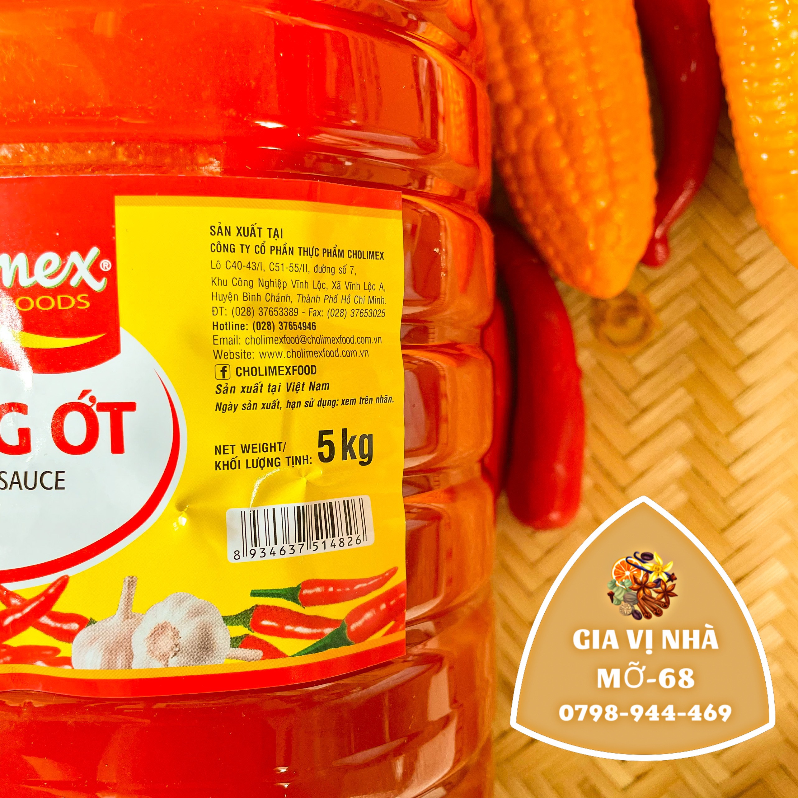 TƯƠNG ỚT CHOLIMEX - TRỌNG LƯỢNG 5KG