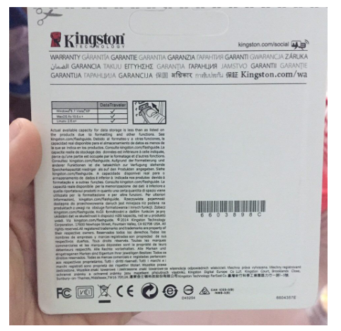 USB KingSton 16gb DT101