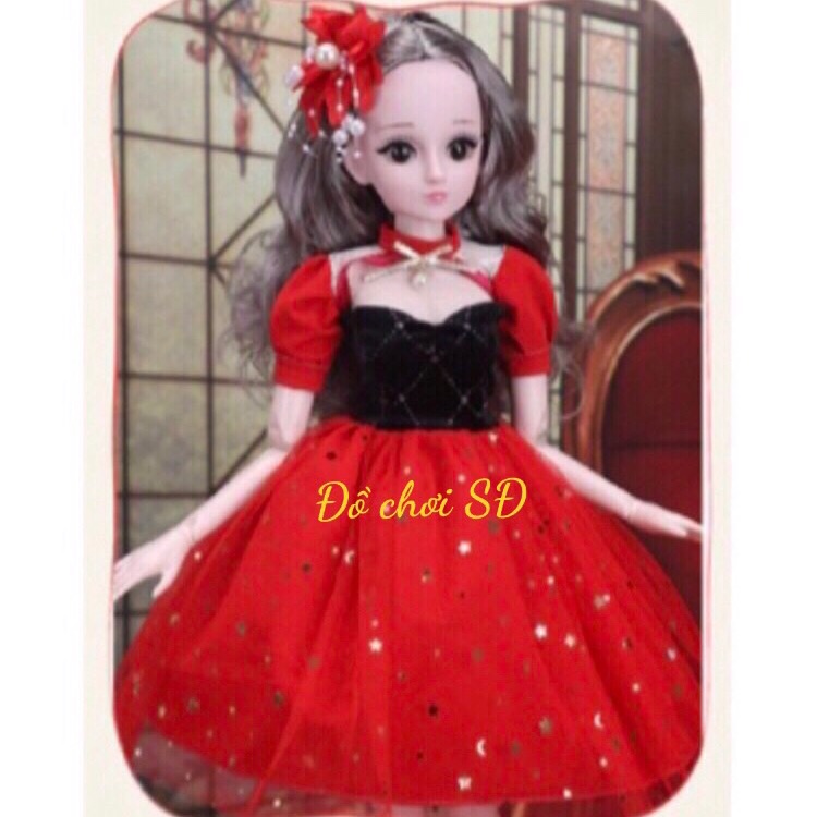 Quần áo búp bê 60 cm - đầm đỏ