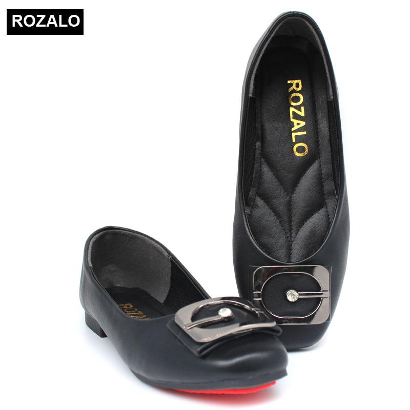Giày búp bê đế bệt siêu dẻo mũi tròn Rozalo R5611
