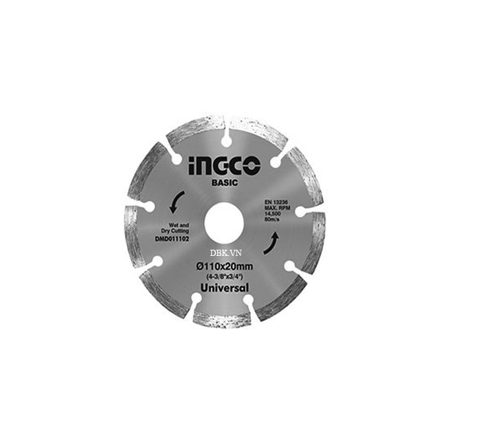 Đĩa cắt kim cương Ingco Φ110x20mm DMD011102