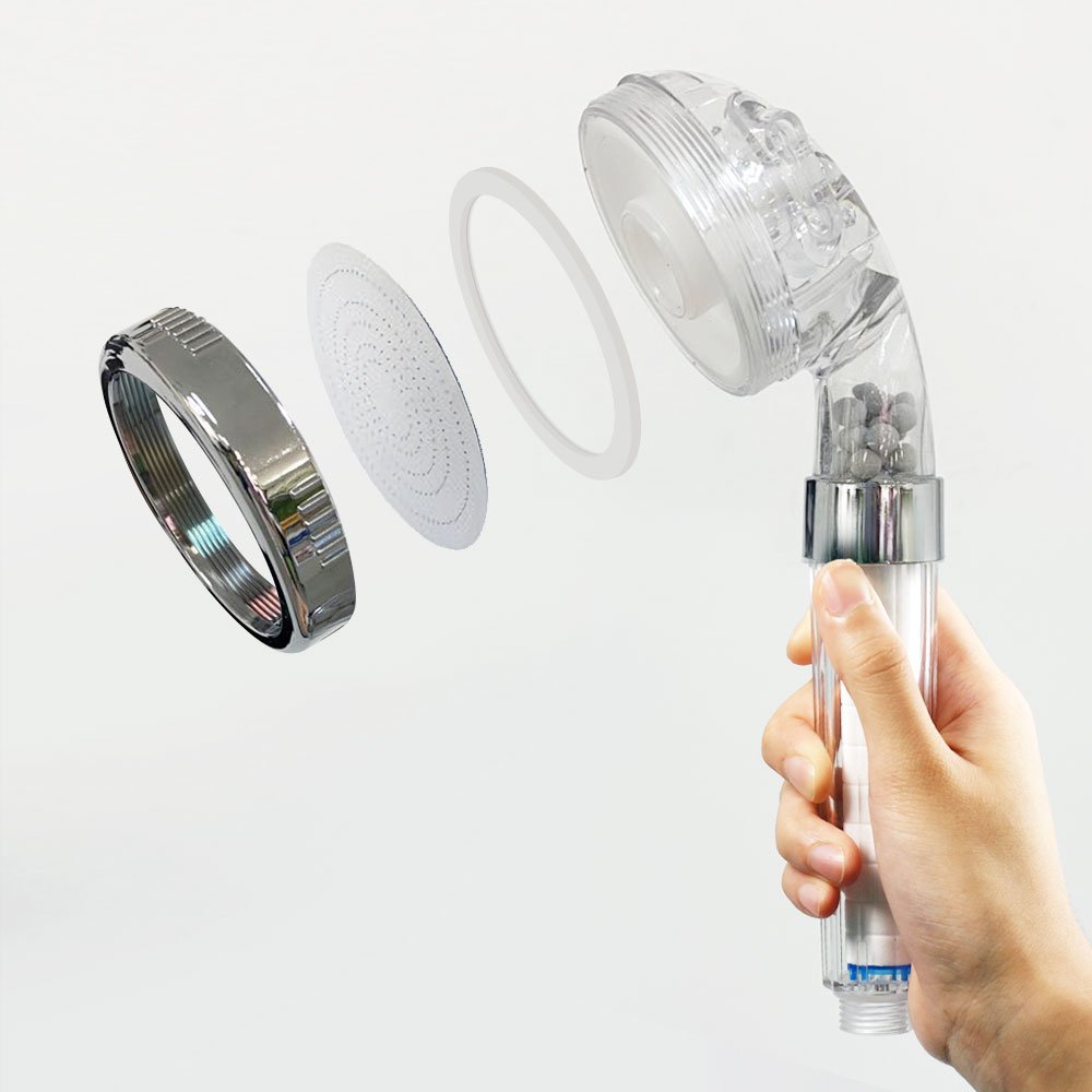 [Free 5 Filter Cores] Shower Filter Booster Water Filter with 3 Water Modes Including Ceramic Filter + Pp Filter to Remove Rust, Impurities, and Dirt