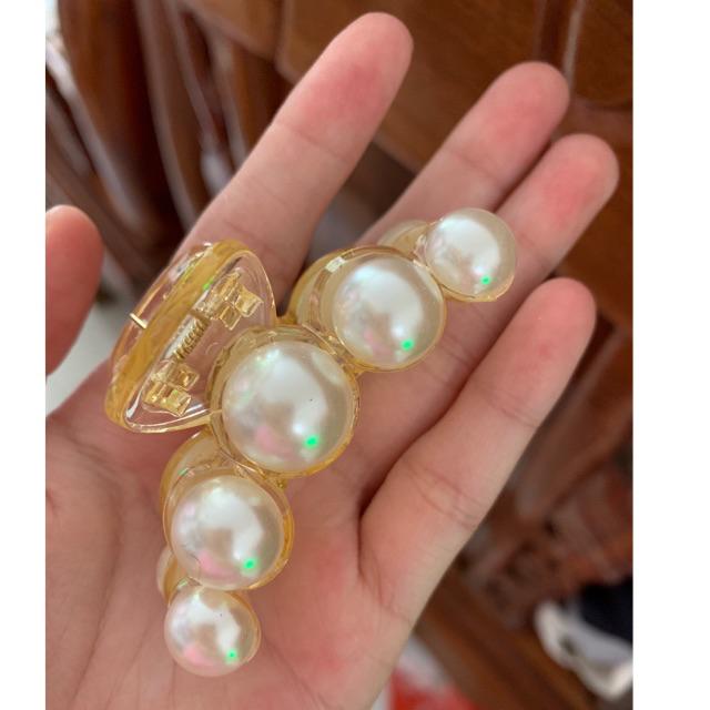 Kẹp tóc đính hạt trắng siu đẹp