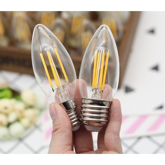 Bộ 3 bóng đèn Led Edison C35 4W hình quả nhót đui E27