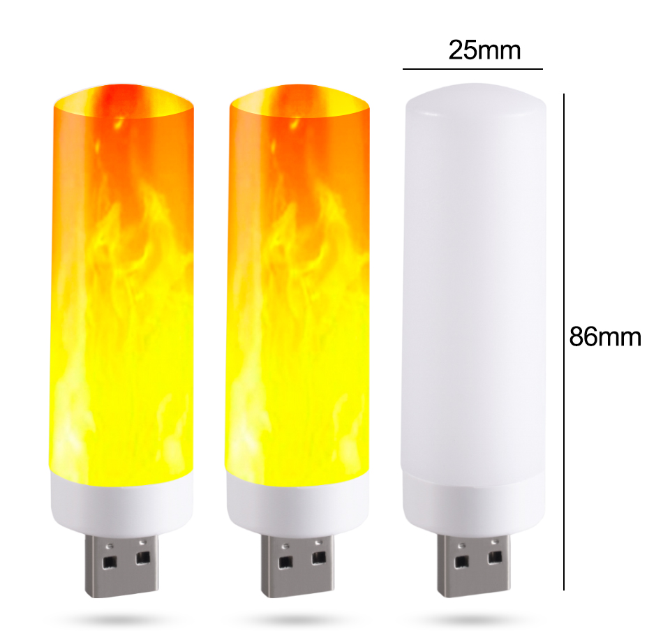 Đèn LED nến, đèn ngủ cổng USB 1W nhỏ gọn