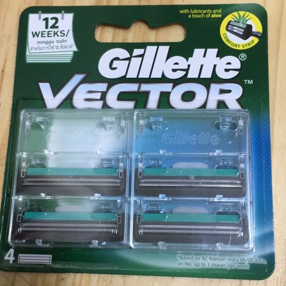 Vĩ 4 cái lưỡi cạo râu Gillette Vector