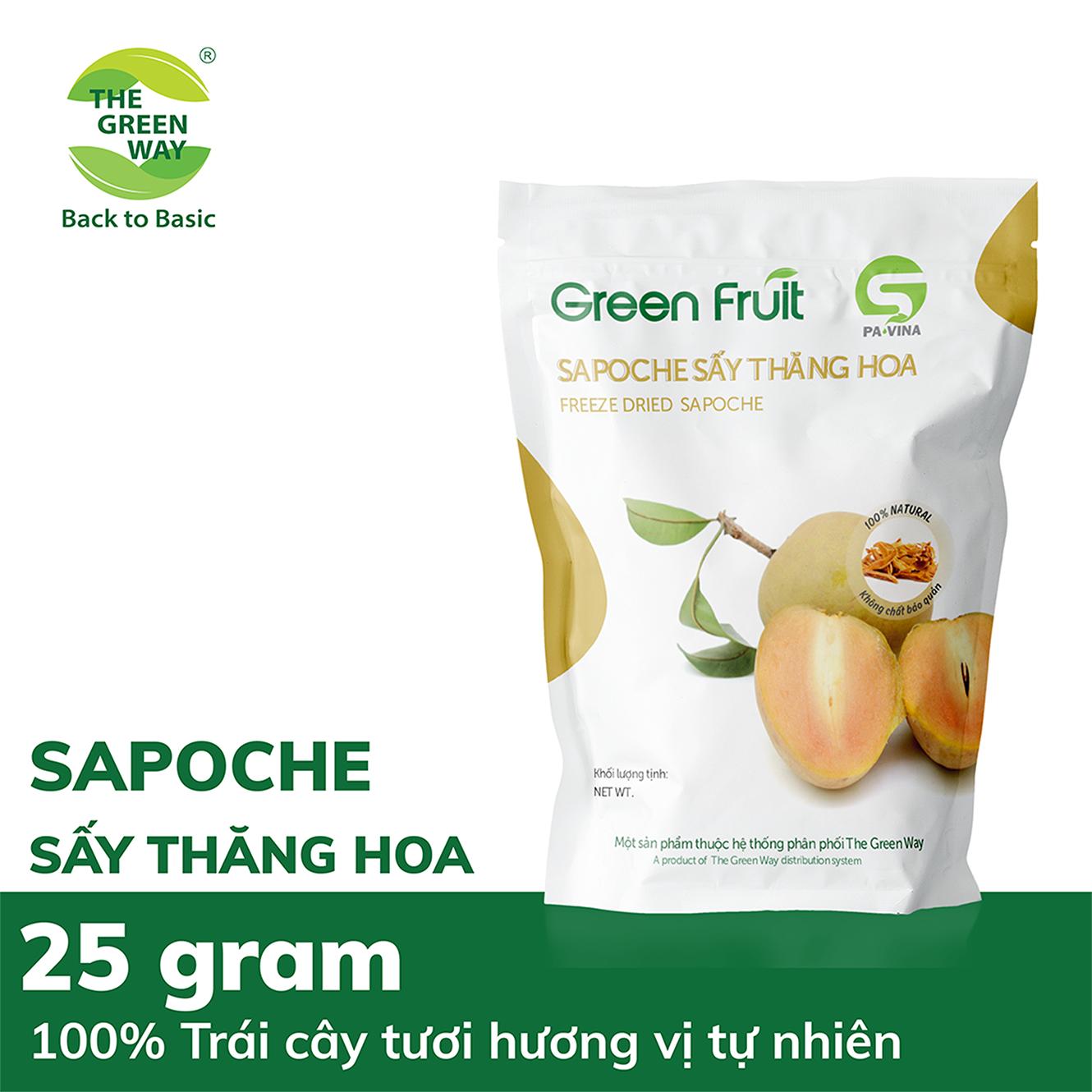 [HCM]SAPOCHE SẤY THĂNG HOA - GREEN FRUIT 25gr/túi