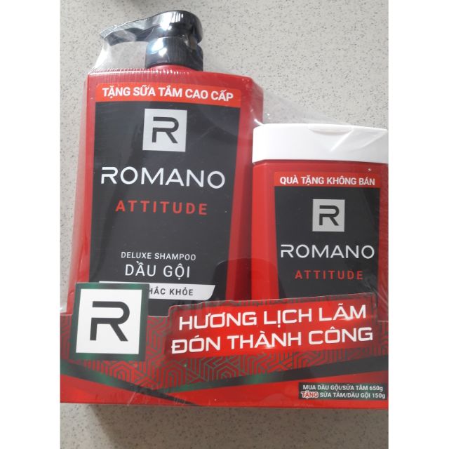 Romano - Dầu gội cao cấp Attitude 650g tặng kèm chai tắm 150g