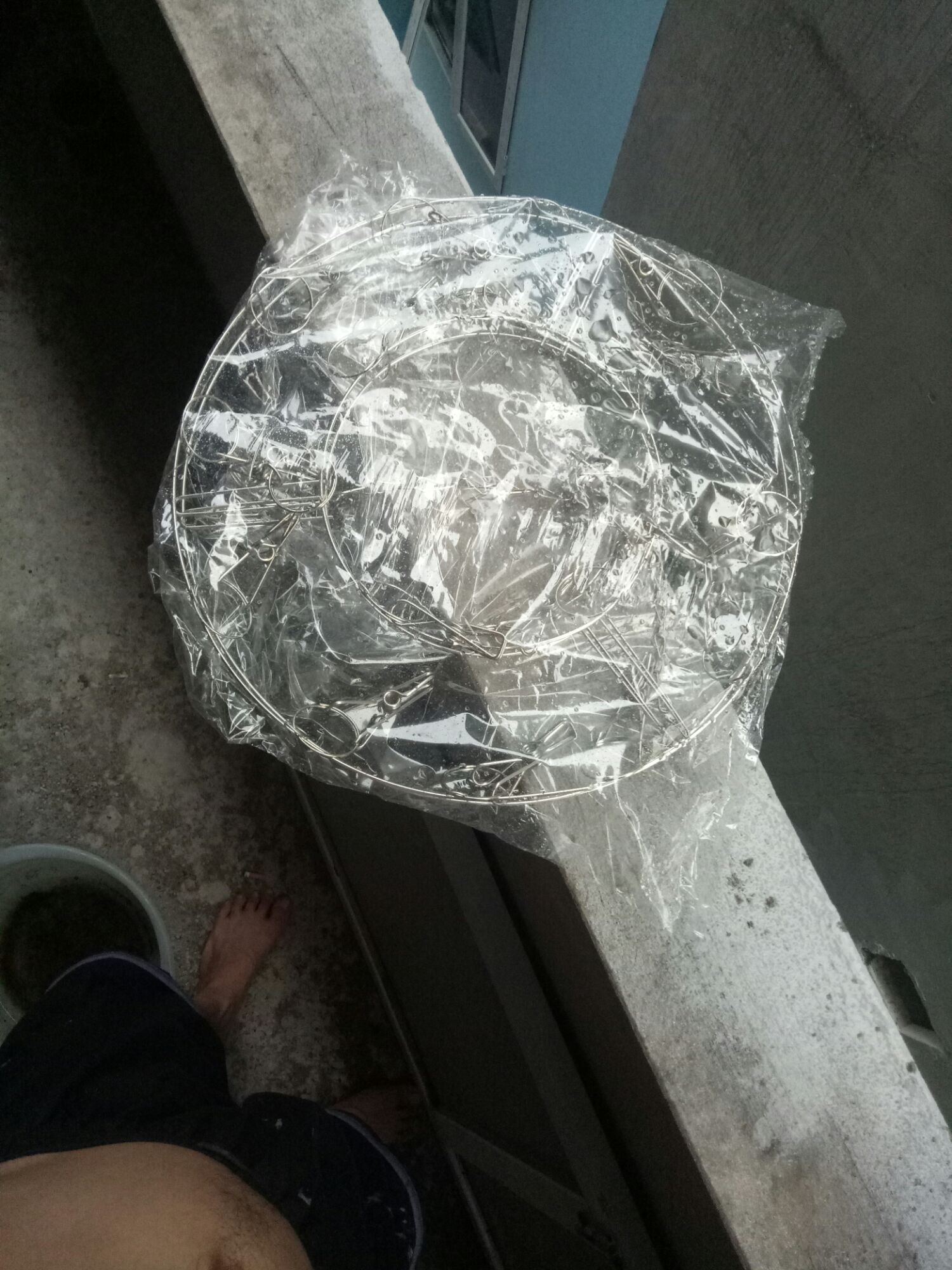 mắc dù tròn inox 2 tầng