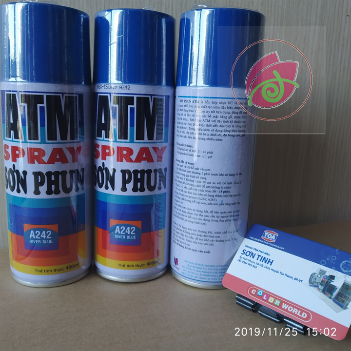 SƠN XỊT MÀU XANH DƯƠNG RIVER BLUE A242 ATM HOẶC WIN - 1 CHAI