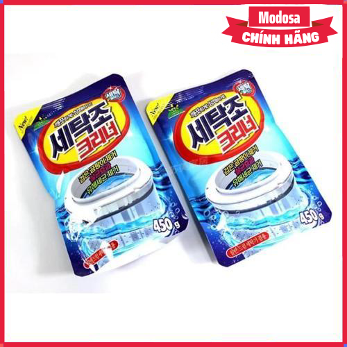 Combo 2 gói bột tẩy vệ sinh lồng máy giặt modosa hàn quốc,bột tẩy lồng máy giặt - hàng chính hãng