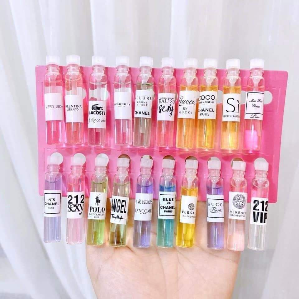 SÉT 20 ỐNG NƯỚC HOA MINI ( HỘP)