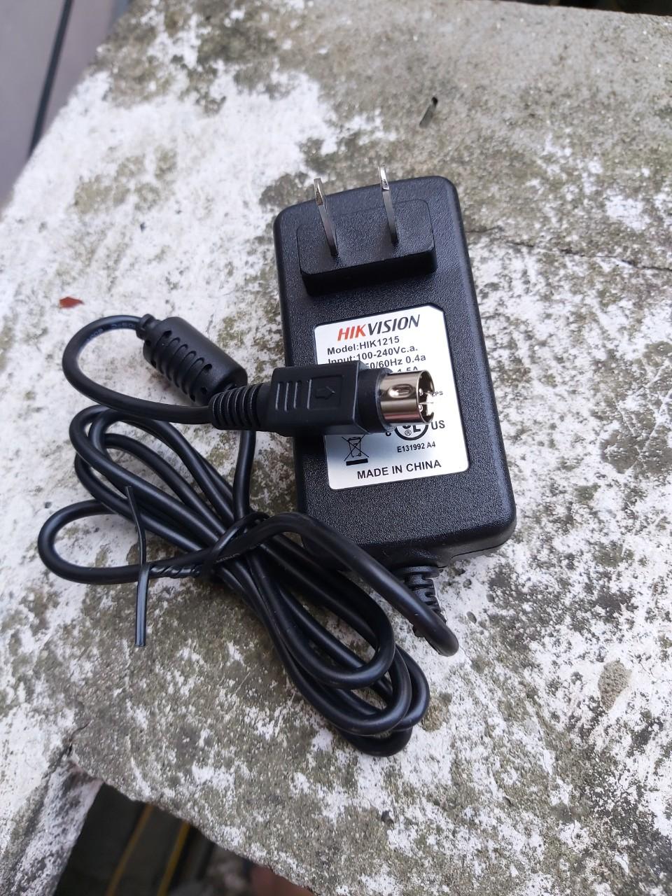 Adapter nguồn đầu ghi camera Hikvision 12v 1.5a 4 pin