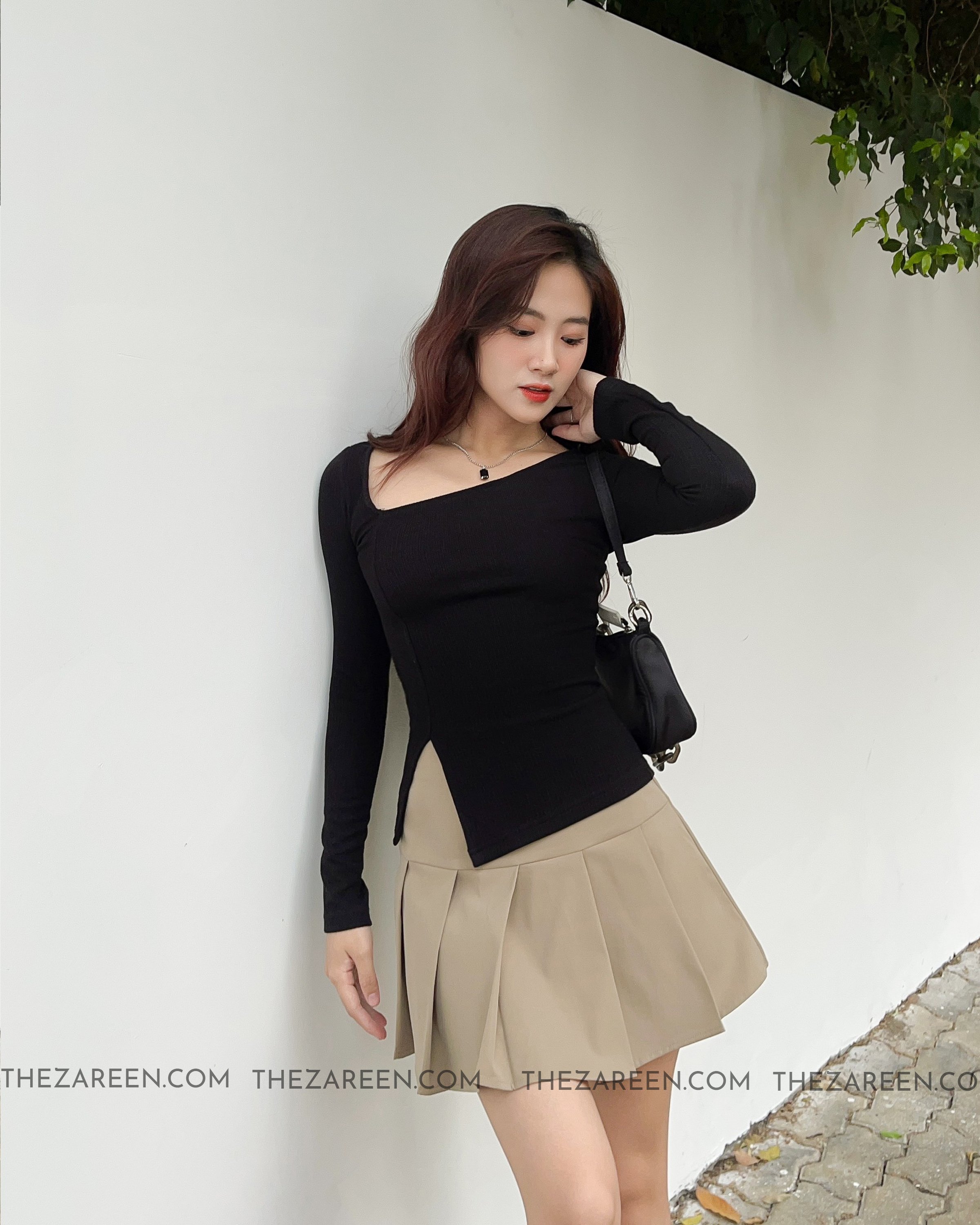 ZAREEN | CHÂN VÁY NGẮN XẾP LY VAA41