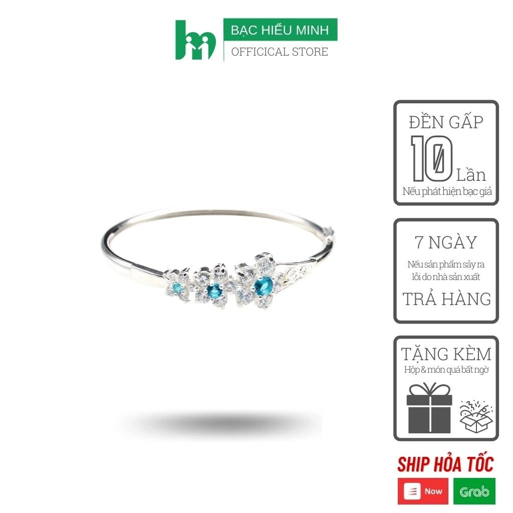 Lắc tay kiềng bạc nữ ltu305 BẠC HIỂU MINH
