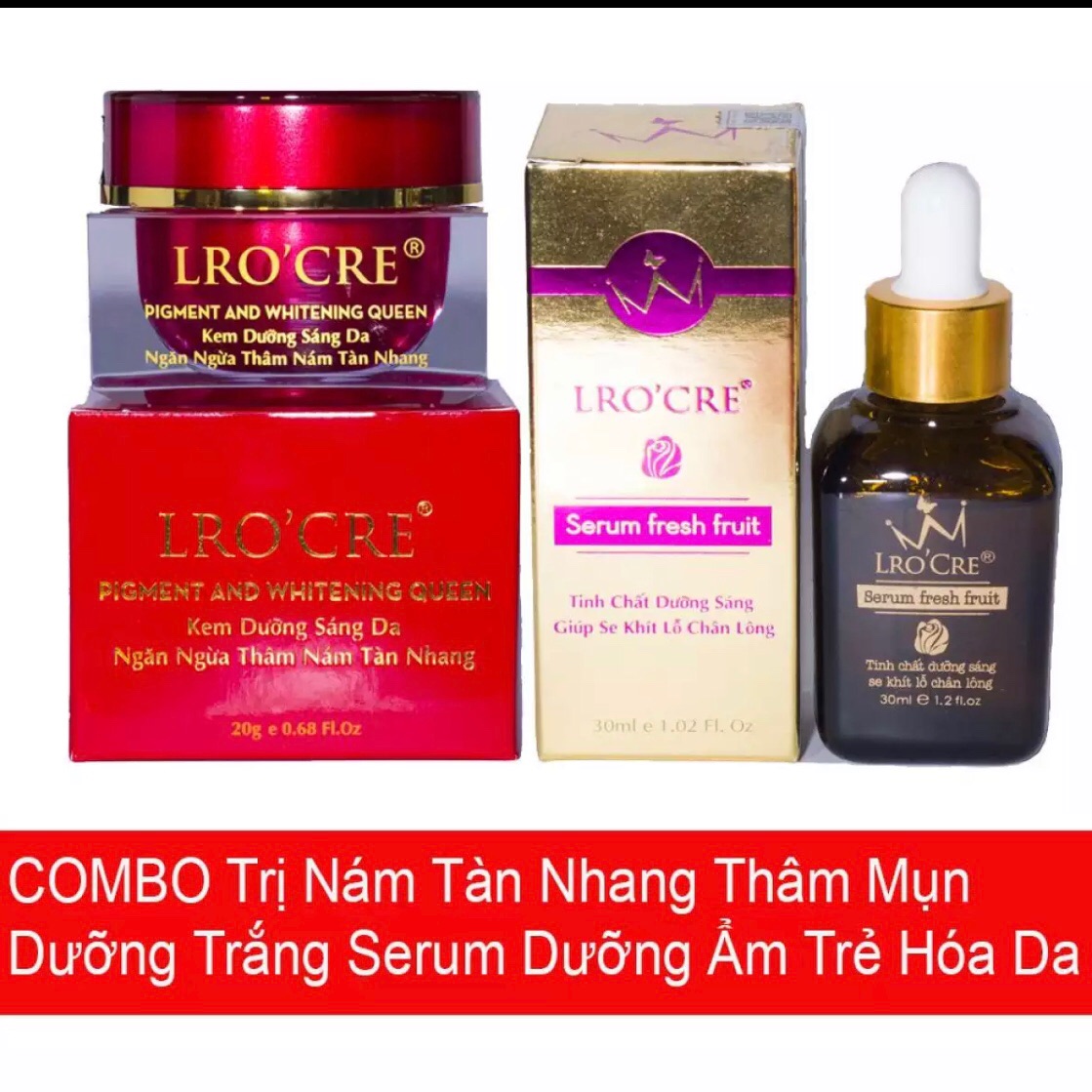 Combo 2 sp kem bell và serum dưỡng trắng, mờ thâm nám, tàn nhang, căng mịn làn da, thu nhỏ lỗ chân lông