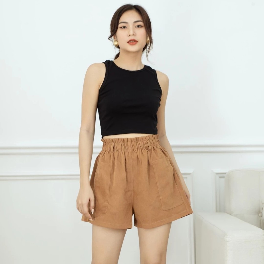 Áo croptop thun ba lỗ nữ