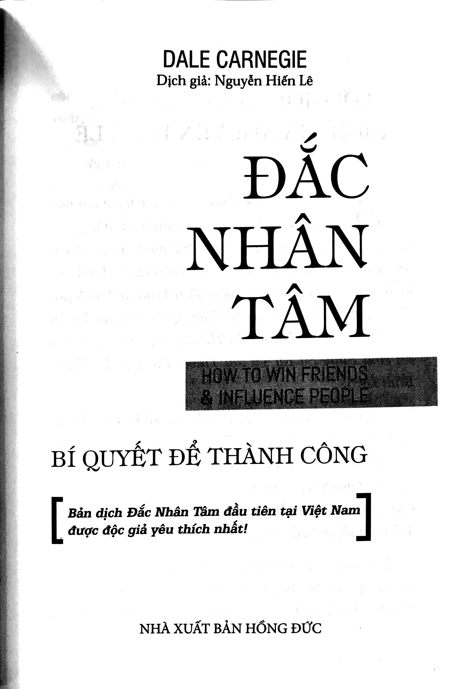 Sách Fahasa - Đắc Nhân Tâm - Bí Quyết Để Thành Công
