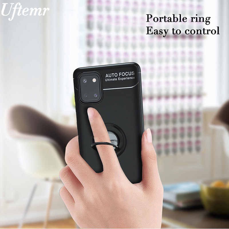 Ốp Lưng Auto Focus SAMSUNG Note 10 Lite Cao Su Bracket Iring