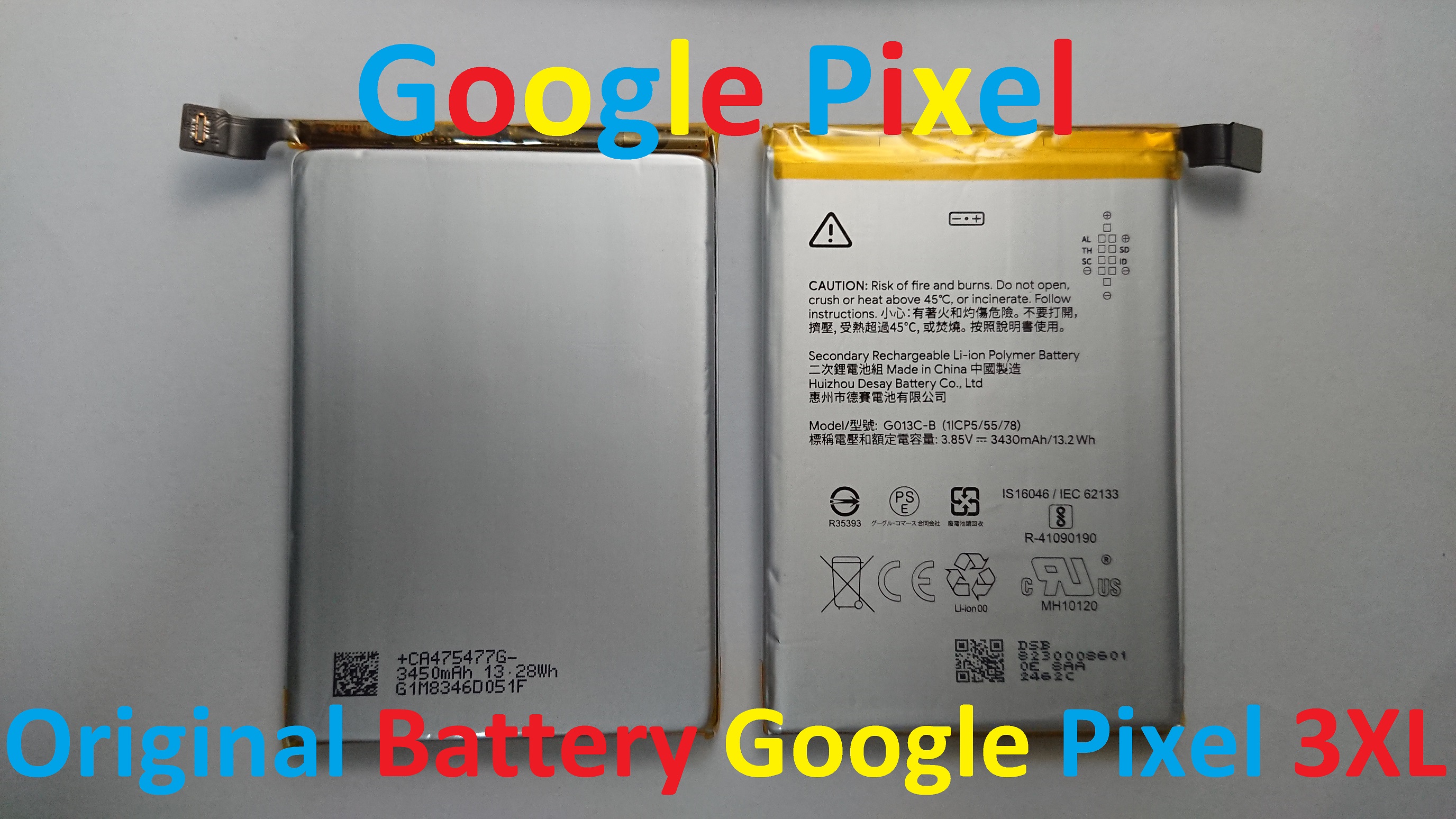 PIN ZIN NEW-ORIGINAL BATTERY GOOGLE PIXEL 3XL : G013C-B