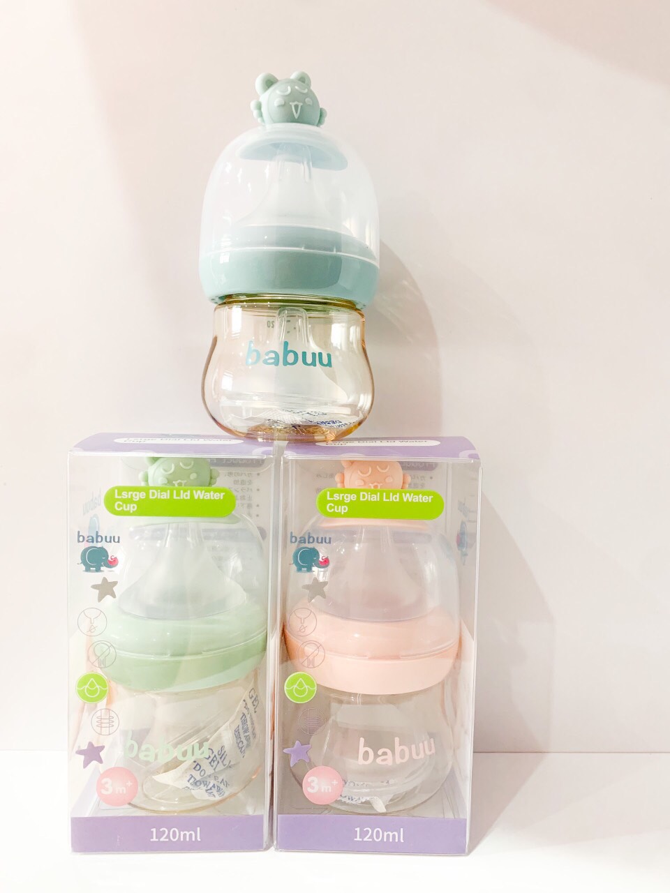 [Chính hãng] Bình sữa PPSU BaBuu Nhật Bản đủ size 90ml/1600ml/240ml ( có tặng kèm núm )