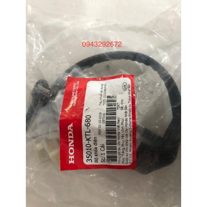 Ổ Khóa Honda Wave Cá 100, (Alpha "A") ( 35010KTL680 )